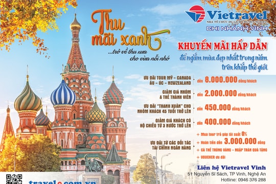 Du lịch mùa thu với nhiều ưu đãi lớn từ Vietravel Vinh