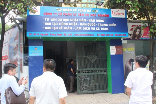 TP. Vinh: Công ty tư vấn du học chưa có giấy phép vẫn hoạt động