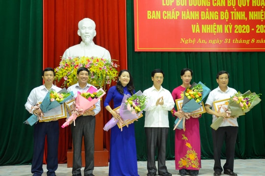 Bế giảng lớp bồi dưỡng cán bộ quy hoạch ủy viên Ban Chấp hành Đảng bộ tỉnh