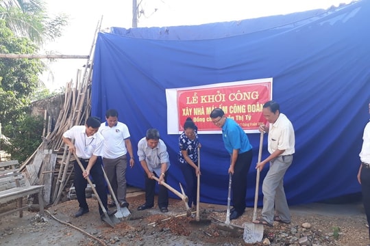 Khởi công xây dựng nhà mái ấm công đoàn ở Nghĩa Đàn