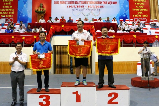 Cục Thuế Nghệ An giành giải Nhất toàn đoàn Hội thao ngành Thuế năm 2018