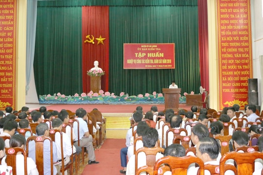 Đô Lương tập huấn công tác kiểm tra, giám sát và thi hành kỷ luật của Đảng