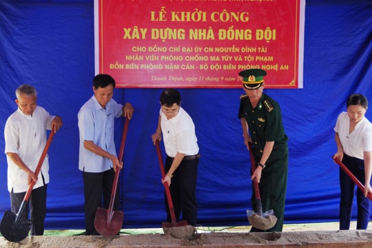 Khởi công xây dựng nhà đồng đội cho gia đình Đại úy Nguyễn Đình Tài