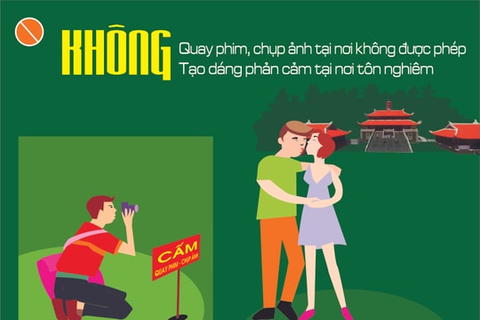 Nghệ An: Khuyến cáo du khách không ăn mặc, tạo dáng phản cảm tại nơi tôn nghiêm