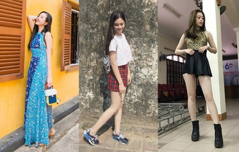 Phong cách thời trang đời thường của hoa hậu Tiểu Vy và 2 Á hậu