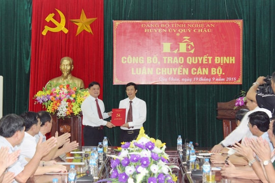 Công bố Quyết định chỉ định Phó Bí thư Huyện ủy Quỳ Châu