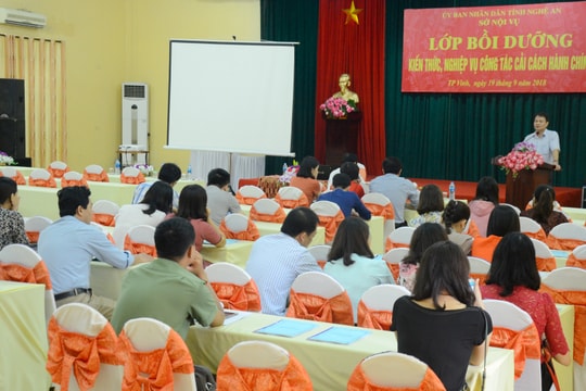 Bồi dưỡng nghiệp vụ công tác cải cách hành chính cấp tỉnh, huyện