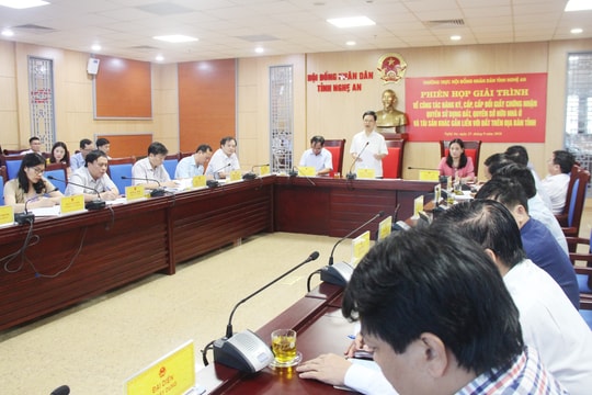 Nghệ An: Giải trình tiến độ cấp 'bìa đất' với Thường trực HĐND tỉnh 