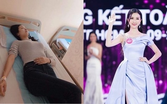 Á hậu Thúy An nhập viện phẫu thuật sau 2 tuần đăng quang