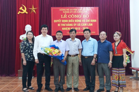 Con Cuông thực hiện luân chuyển Bí thư Đảng ủy xã