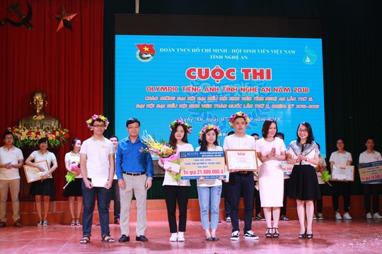 Đại học Vinh giành giải Nhất Cuộc thi Olympic tiếng Anh tỉnh Nghệ An năm 2018
