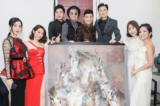 Mr. Đàm, Lệ Quyên bị chỉ trích vì ký tên lên tranh họa sĩ nổi tiếng