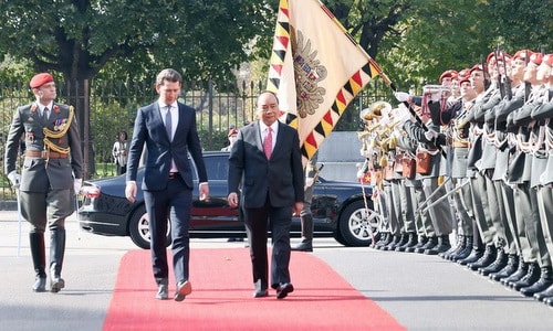 Áo tổ chức nghi lễ ngoại giao đặc biệt đón Thủ tướng Nguyễn Xuân Phúc