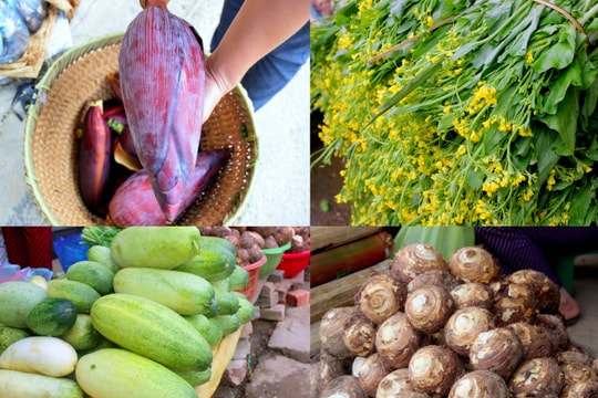 Kỳ Sơn: Khoai sọ, gừng, rau....đầu mùa được giá