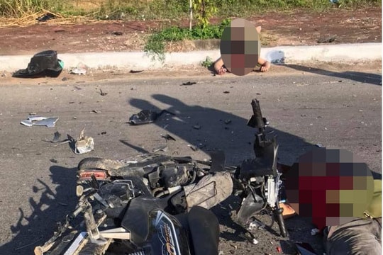 Nghệ An: 2 xe máy đối đầu, 3 người thương vong