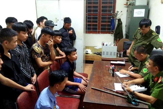 Bắt giữ 19 đối tượng mang hung khí giải quyết mâu thuẫn do ghen tuông