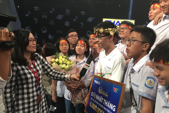 Nam sinh trường Phan giành vòng nguyệt quế cuộc thi tháng Đường lên đỉnh Olympia