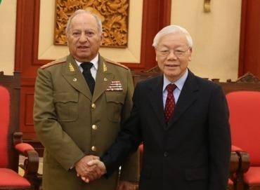 Tổng Bí thư, Chủ tịch nước Nguyễn Phú Trọng tiếp Bộ trưởng Bộ các LLVT Cách mạng Cuba