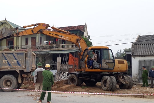 Nghi Lộc tổ chức bảo vệ thi công nâng cấp Quốc lộ 48E qua xã Nghi Trung