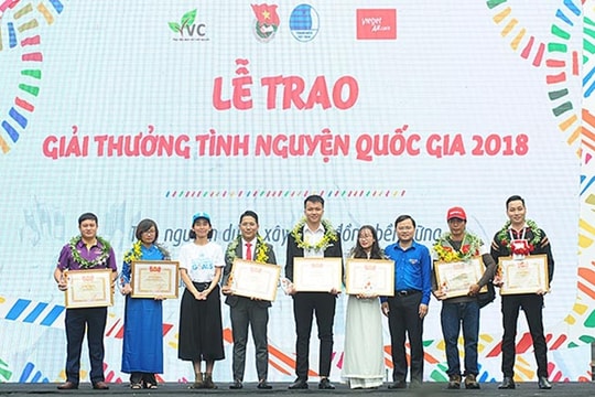 Trao Giải thưởng Tình nguyện quốc gia năm 2018