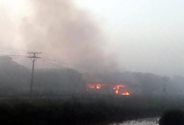 Nghệ An: Lửa thiêu rụi 1.000 m2 xưởng chế biến tăm tre