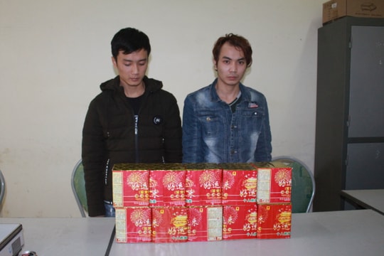 Bắt 2 đối tượng vận chuyển pháo giữa đêm