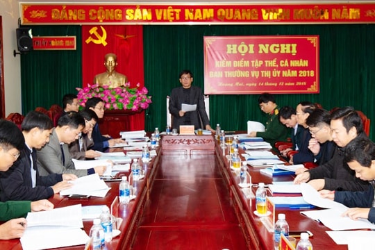 Các huyện, thị xã tổ chức kiểm điểm tập thể lãnh đạo và cá nhân Ban Thường vụ