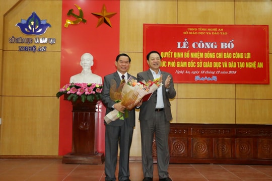 Bổ nhiệm Phó Giám đốc Sở Giáo dục và Đào tạo Nghệ An