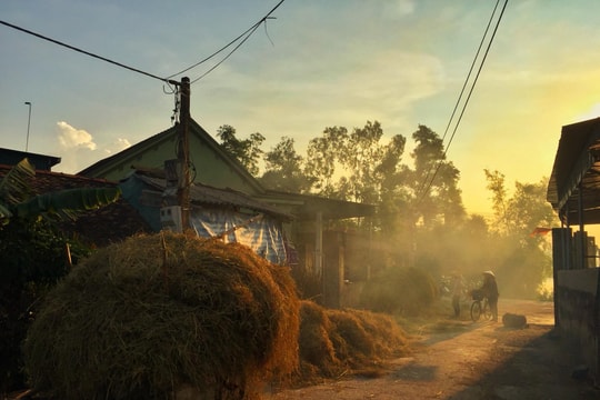 "Trong mơ một bóng đường làng quanh co"