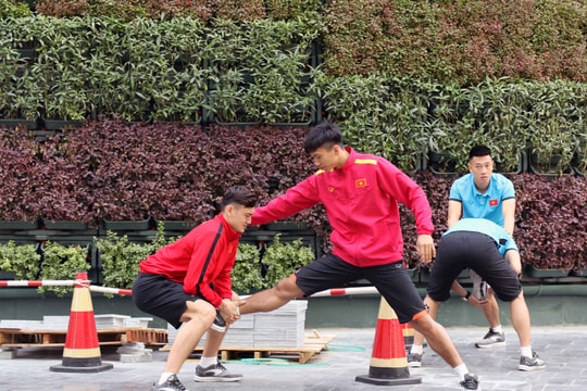 Một số hình ảnh ĐT Việt Nam trong ngày đầu tiên tại Doha, Qatar