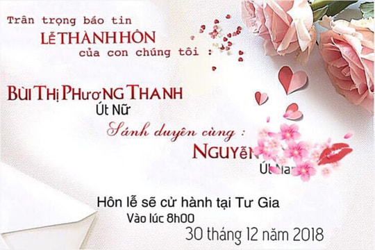 Ca sỹ Phương Thanh gây xôn xao khi đăng thiệp cưới trên trang cá nhân