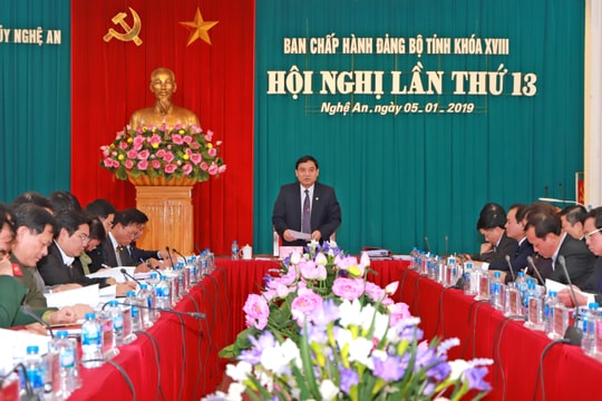 Thống nhất nhiều nội dung quan trọng tại Hội nghị lần thứ 13, BCH Đảng bộ tỉnh Nghệ An
