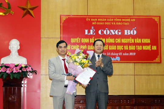 Nghệ An: Trao quyết định bổ nhiệm Phó Giám đốc Sở Giáo dục và Đào tạo