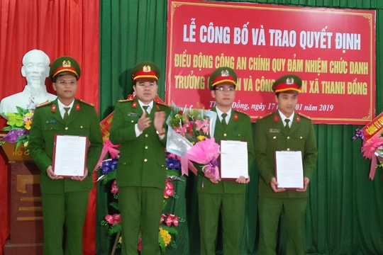 Thanh Chương: 19 công an chính quy được điều động giữ các chức danh công an xã