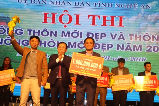 Hưng Tân đạt giải Nhất xã đẹp nông thôn mới Nghệ An, được thưởng 1 tỷ đồng