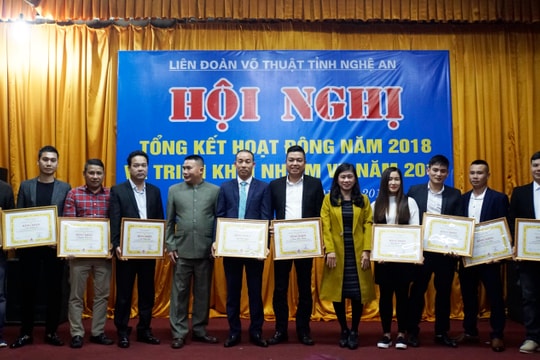 Võ thuật Nghệ An tổng kết hoạt động năm 2018: Đương đầu với thách thức