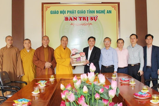 Chủ tịch UBND tỉnh chúc Tết Ban Trị sự Giáo hội Phật giáo tỉnh, văn nghệ sỹ, trí thức