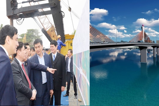 Bộ trưởng Bộ GTVT dự lễ ra quân xây cầu Cửa Hội bắc qua sông Lam 