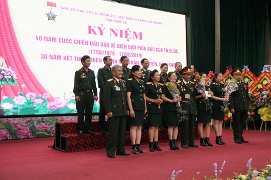 Cựu binh Sư đoàn 312 tại Nghệ An kỷ niệm 40 năm Chiến tranh biên giới phía Bắc