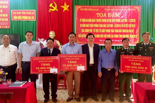 Hỗ trợ 120 triệu đồng cho Đồn biên phòng Na Loi và 2 xã biên giới