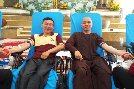 Chùa Viên Quang tổ chức ngày hội hiến máu tình nguyện