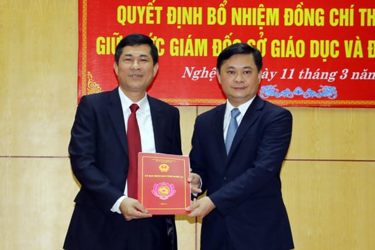 Phó hiệu trưởng Trường Đại học Vinh giữ chức Giám đốc Sở GD&ĐT Nghệ An