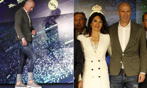 HLV Zidane bị trêu mặc quần của vợ