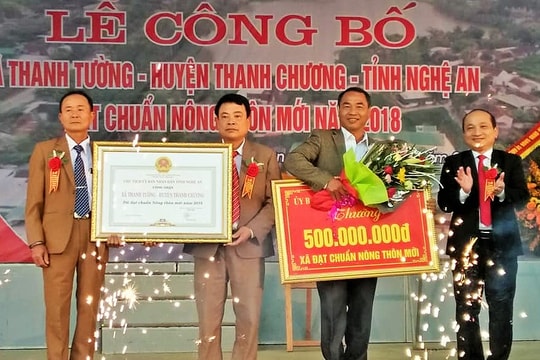 Thanh Tường đón Bằng công nhận xã đạt chuẩn nông thôn mới