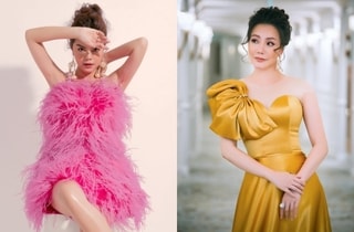 Hồ Quỳnh Hương, Phạm Quỳnh Anh mặc đẹp nhất tuần với thiết kế rực rỡ