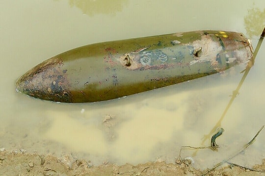 Đi đánh cá, phát hiện quả bom chưa nổ 