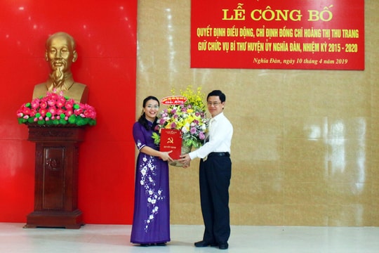 Nghĩa Đàn có nữ Bí thư Huyện ủy đầu tiên 