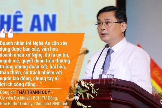 Chủ tịch UBND tỉnh Thái Thanh Quý: Doanh nhân trẻ phải “khác biệt” trong tầm nhìn, hành động