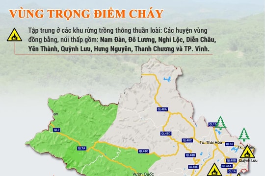 Nghệ An: Rình rập nguy cơ cháy rừng 