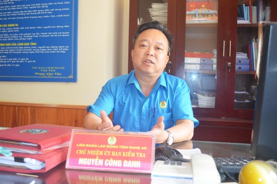 Ủy ban Kiểm tra LĐLĐ tỉnh nói gì về sự việc tại Công ty CP Cấp nước Nghệ An?